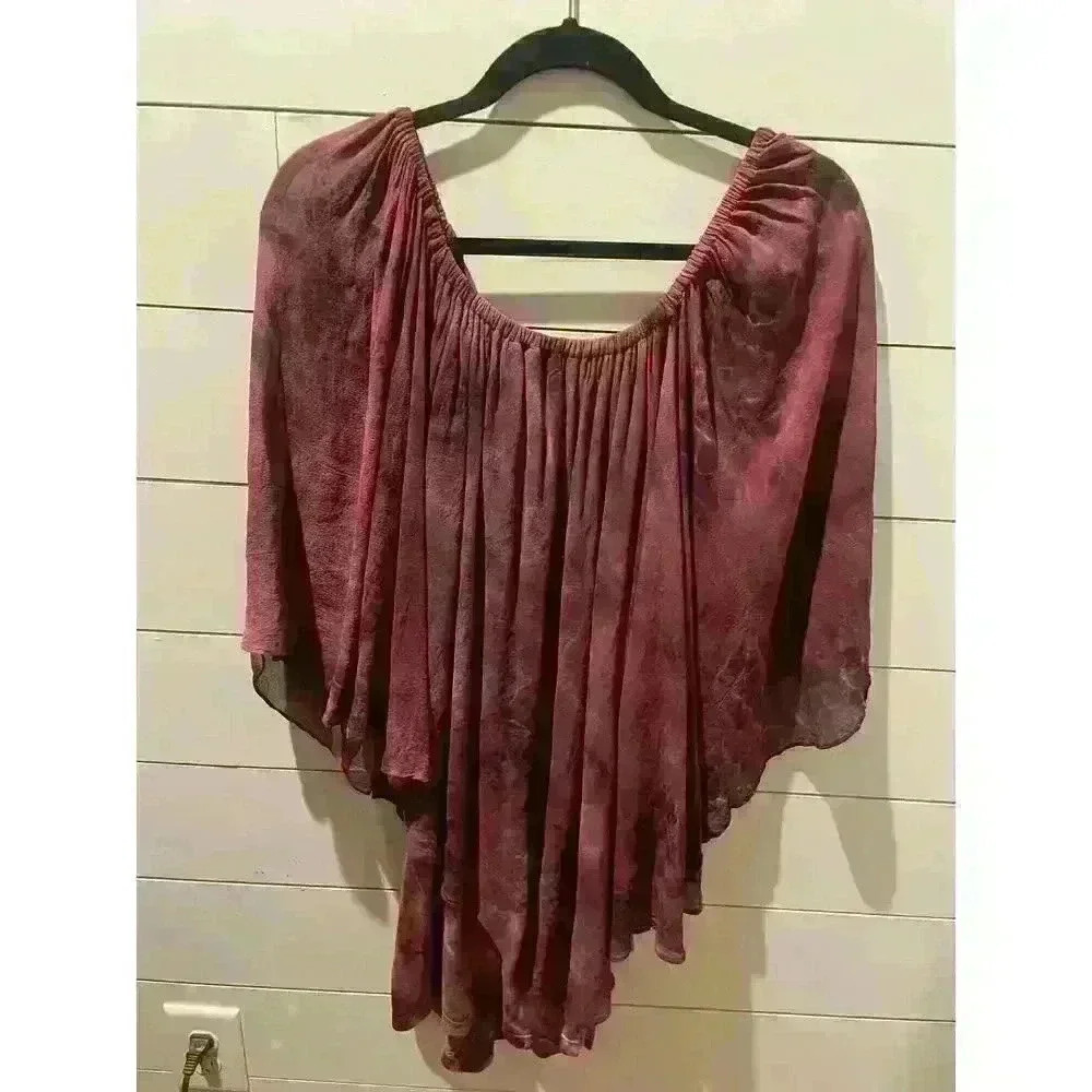 YFB,Young Fabulous and Broke Silk&Modal Tie-Dyed Draped Mini, S